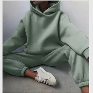 Solid Hoodie & Joggers set